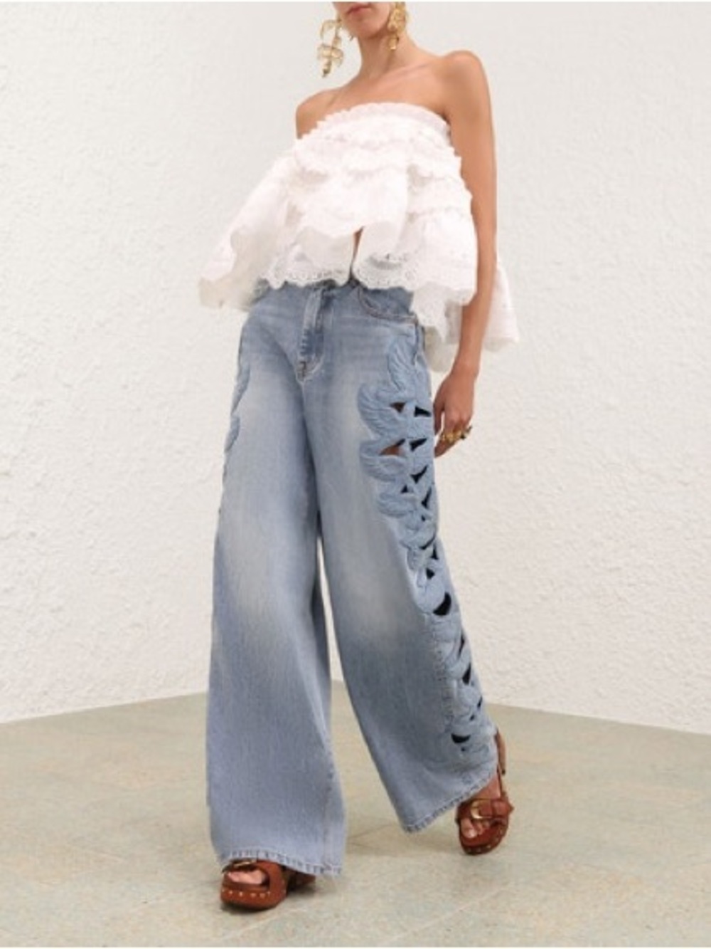 Zimmermann Alchemy Applique Relaxed Flare Sea Foam